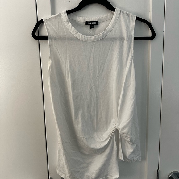 Express White Tank Top with Side Detail - Picture 1 of 3